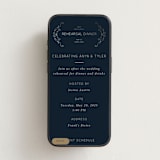 "Chateau Frame" - Online Rehearsal Dinner Invitations in Midnight by Holly Whitcomb - Mobile layout