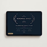 "Chateau Frame" - Online Rehearsal Dinner Invitations in Midnight by Holly Whitcomb - Desktop layout