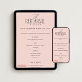"Formal Toasts" - Online Rehearsal Dinner Invitations in Petal by Louise Kay - Mobile + desktop layout