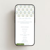"Patterned florals" - Online Rehearsal Dinner Invitations in Powder by Creo Study - Mobile layout