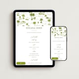 "West Coast Toile" - Online Rehearsal Dinner Invitations in Palm by Jenna Holcomb - Mobile + desktop layout