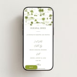 "West Coast Toile" - Online Rehearsal Dinner Invitations in Palm by Jenna Holcomb - Mobile layout