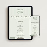 "Whimsy.." - Online Rehearsal Dinner Invitations in Seafoam by Vera Lim - Mobile + desktop layout