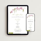 "Cascading Florals Branch" - Online Rehearsal Dinner Invitations in Chartreuse by Tamara Hilje - Mobile + desktop layout