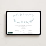 "Simple Foliage" - Online Religious Milestone Invitations in Mist by Everett Paper Goods - Desktop layout