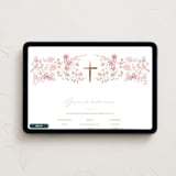 "Meadow" - Online Religious Milestone Invitations in Powder by Phrosné Barwood - Desktop layout