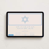 "Racquet" - Online Religious Milestone Invitations in Bluebell by Megan Davis - Desktop layout