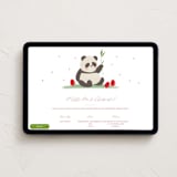 "Little Panda" - Online Religious Milestone Invitations in Lotus by Vera Lim - Desktop layout