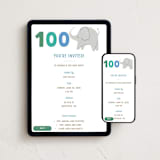 "Cute Elephant" - Online Religious Milestone Invitations in Frost by Teju Reval - Mobile + desktop layout