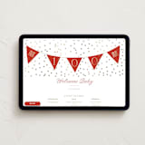 "100 Bunting Confetti" - Online Religious Milestone Invitations in Cotton by Becky Nimoy - Desktop layout
