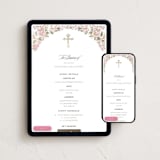 "Wildflower Frame" - Online Religious Milestone Invitations in Rose by Jenna Holcomb - Mobile + desktop layout