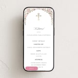 "Wildflower Frame" - Online Religious Milestone Invitations in Rose by Jenna Holcomb - Mobile layout