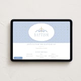 "Ribbon and Cross" - Online Religious Milestone Invitations in Celestial by Olivia Raufman - Desktop layout