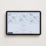 "Churchyard Toile" - Online Religious Milestone Invitations in Sky by Corinne Malesic - Desktop layout