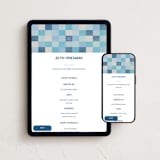 "Checkered Mitzvah" - Online Religious Milestone Invitations in Sky by Creo Study - Mobile + desktop layout