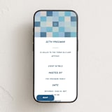 "Checkered Mitzvah" - Online Religious Milestone Invitations in Sky by Creo Study - Mobile layout