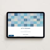 "Checkered Mitzvah" - Online Religious Milestone Invitations in Sky by Creo Study - Desktop layout
