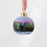 "Winter Pine Sunset Ornament - 14" - Ornaments in multicolor by Weronika Zubek