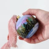 "Winter Pine Sunset Ornament - 14" - Ornaments in multicolor by Weronika Zubek