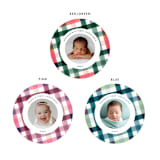 "Personalized Baby Photo Ornament - Milton Plaid" - Ornaments in multicolorassorted-colors by Holly Whitcomb