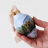 "Snowy Pines Ornament - 29" - Ornaments in green by Weronika Zubek