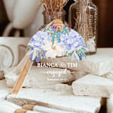 "Personalized Acrylic Blue Hydrangea Bouquet Ornament, Set of 1" - Ornaments in pink by Iveta Abolina