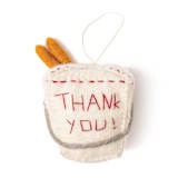 "Felt Take Out Box Ornament" - Ornaments in white by Global Goods Partners