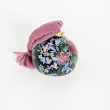 "Navy Floral Ornament" - Ornaments in blue by Kate Nelson