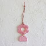 "Abstract Flower Mini Wall Hanging/Ornament" - Ornaments in pink by Quiet Clementine