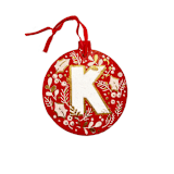 "Custom Letter Ceramic Ornament" - Ornaments in multicolorassorted-colors by AlisonJerry