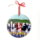 "Cow Parade. Decoupage Ornament" - Ornaments in multicolorassorted-colors by Carol C. Young