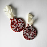 "Botanical Illustrated Ornament 2" - Ornaments in bronze by Jocelyn Elizabeth
