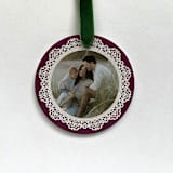 "Custom Ceramic Photo Ornament - Lace" - Ornaments in multicolorassorted-colors by Holly Whitcomb