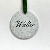 "Personalized Golf Ceramic Ornament" - Ornaments in white by Holly Whitcomb