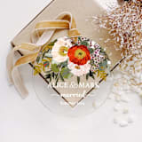 "Personalized Acrylic Poppy Bouquet Floral Married Ornament, Set of 1" - Ornaments in multicolor by Iveta Abolina