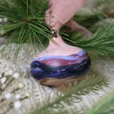 "Purple Mountain | 3” ornament | Ceramic" - Ornaments in purple by Weronika Zubek