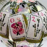 "Hand Painted Mahjong Ornament" - Ornaments in clear by Ashley Myers