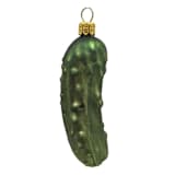 "Cucumber Pickles Polish Glass Christmas Ornament Food Decoration Set of 2" - Ornaments in green by Pinnacle Peak Trading Company