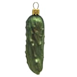 "Cucumber Pickles Polish Glass Christmas Ornament Food Decoration Set of 2" - Ornaments in green by Pinnacle Peak Trading Company