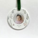 "Personalized Baby Ornament - Woodland" - Ornaments in white by Holly Whitcomb