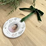 "Personalized Baby Ornament - Woodland" - Ornaments in white by Holly Whitcomb