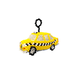 "NYC Yellow Taxi Ornament" - Ornaments in yellow by Melange Collection