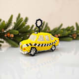 "NYC Yellow Taxi Ornament" - Ornaments in yellow by Melange Collection