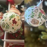 "Personalized Multicolor Holiday Toile Ornament" - Ornaments in multicolorassorted-colors by Ashley Myers