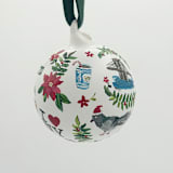 "Personalized Multicolor Holiday Toile Ornament" - Ornaments in multicolorassorted-colors by Ashley Myers