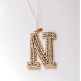 "Personalized Handmade Letter Ornament - Small N" - Ornaments in silver by Courtney Bedi