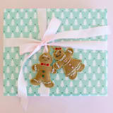 "Embroidered Gingerbread Man Christmas Ornament" - Ornaments in brown by Jollity and Co