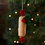 "Felt Holiday Rolling Pin Ornament" - Ornaments in brown by Aahlada Chennupati