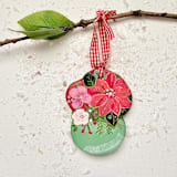 "Hand-made Clay Pointsettia Vase" - Ornaments in red by AlisonJerry