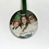 "Personalized Photo + Script Ornament" - Ornaments in white by Holly Whitcomb